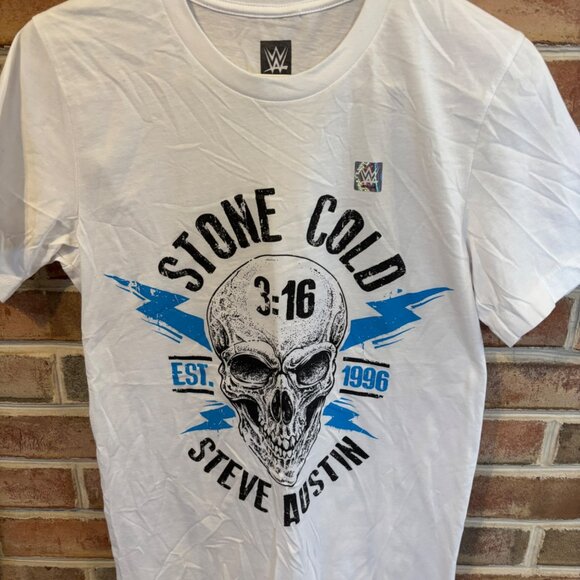 WWE Stone Cold Steve Austin 3:16 White T-Shirt Authentic Brand Sz Small - Picture 1 of 6